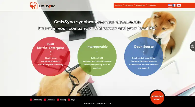 The CmisSync homepage
