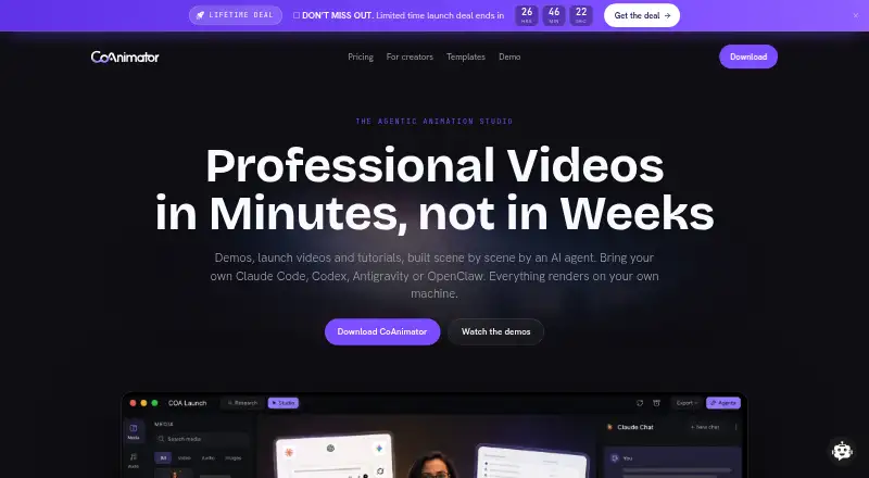 The CoAnimator homepage