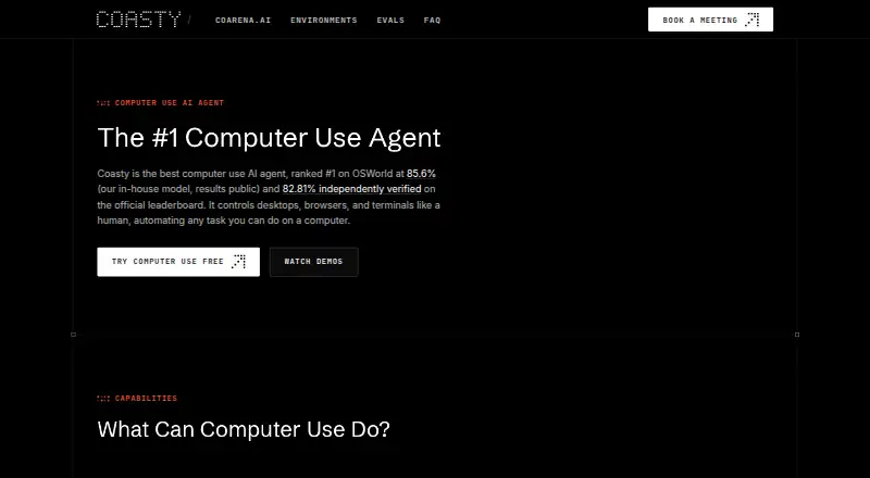 The Coasty homepage