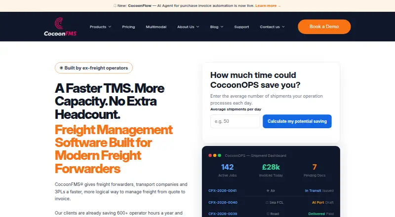 The CocoonFMS homepage