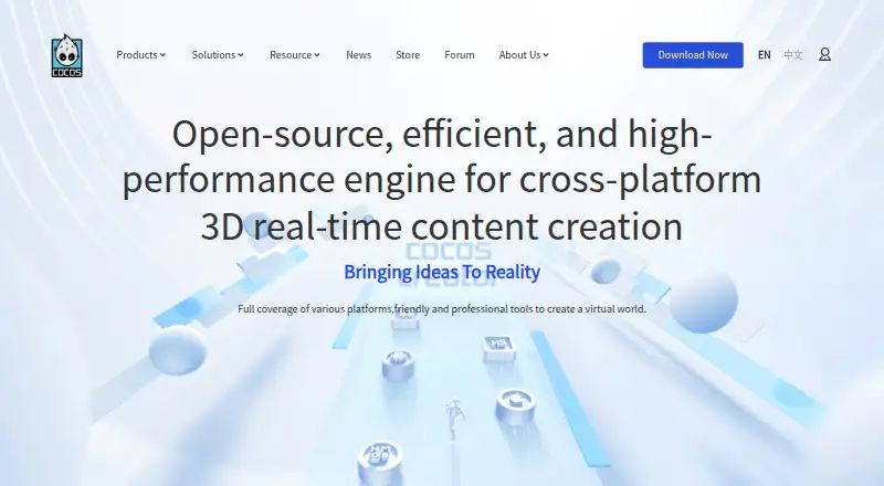 The Cocos Creator homepage
