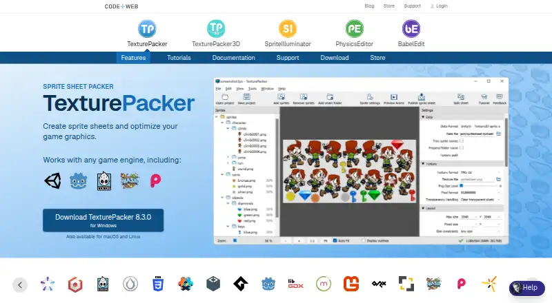 The TexturePacker homepage