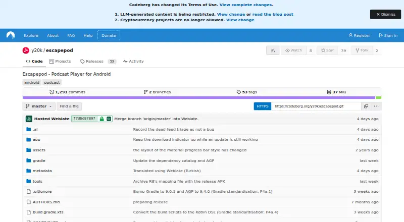 The Escapepod homepage