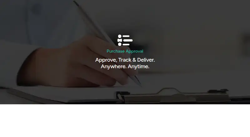 The CodeGlo Purchase Approval homepage