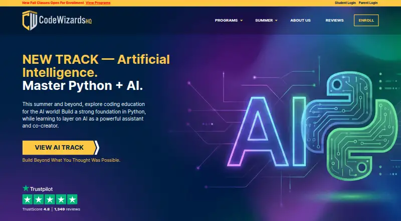 The CodeWizardsHQ homepage