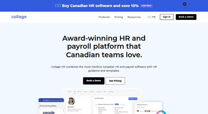 The Collage HR homepage