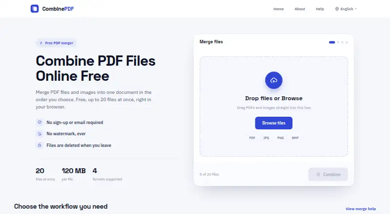 The CombinePDF homepage