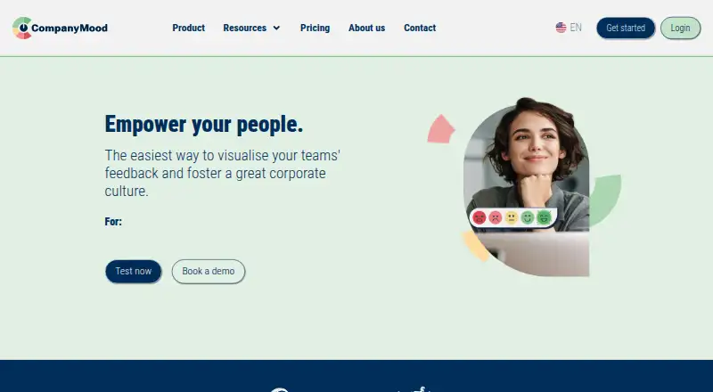 The CompanyMood homepage