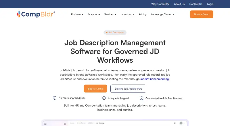 The CompBldr JobBldr homepage