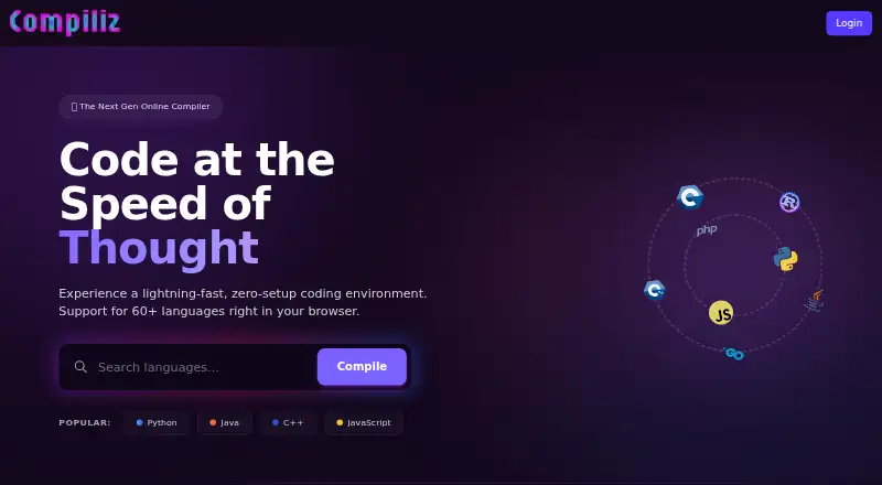 The Compiliz homepage