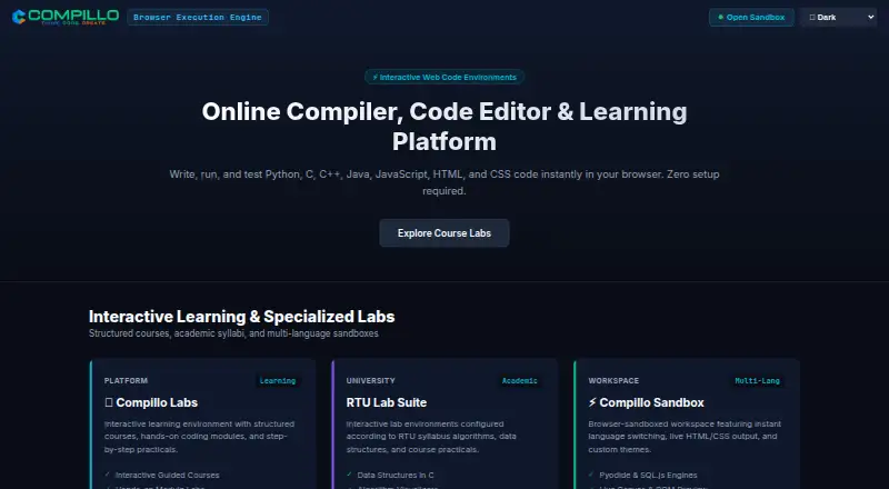 The Compillo homepage