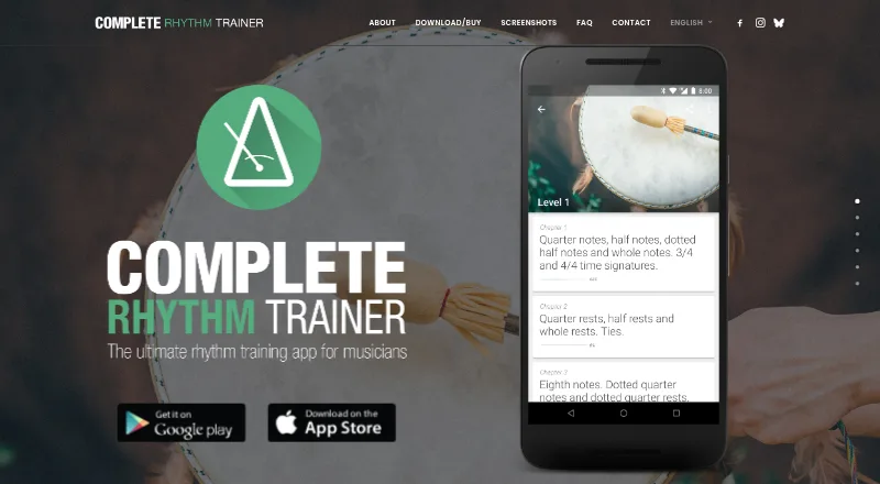 The Complete Rhythm Trainer homepage