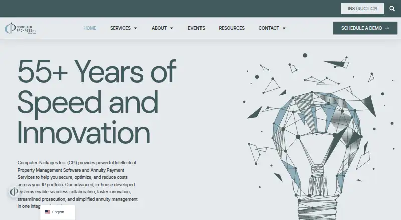The CPI IP Management Systems homepage
