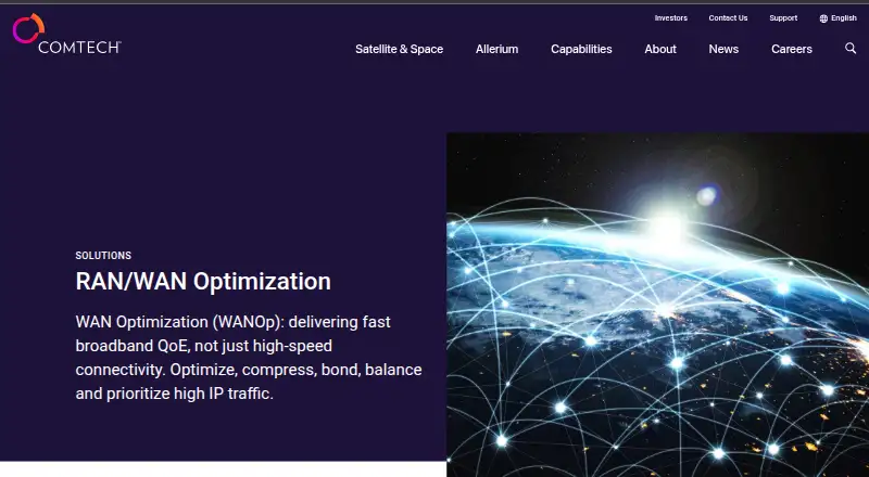 The Comtech FX Series WAN Optimization homepage