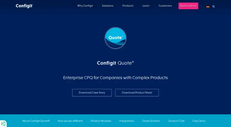 The Configit Quote homepage