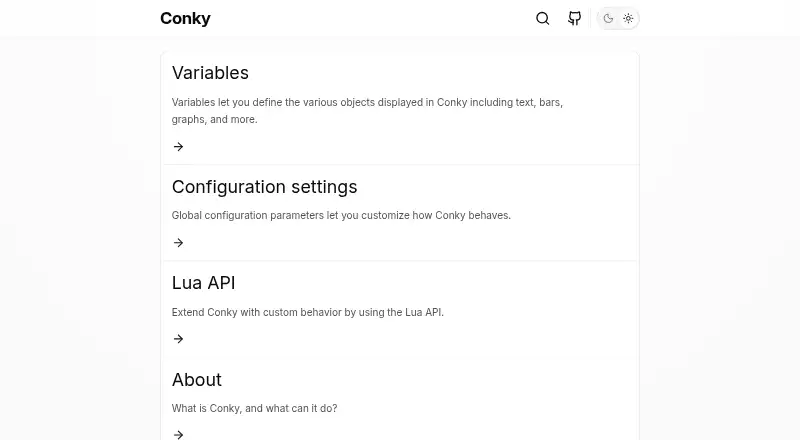 The Conky homepage