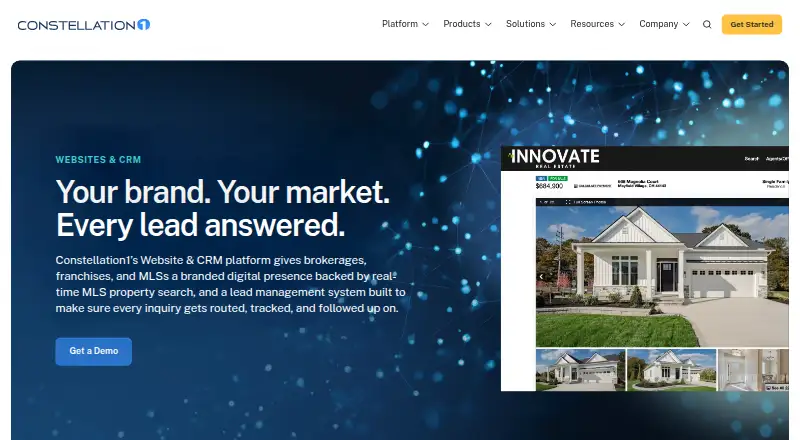 The Constellation1 Websites & CRM homepage
