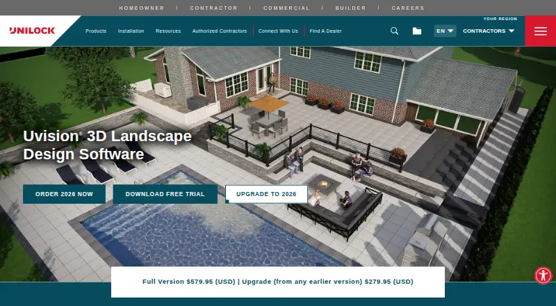 The Uvision 3D Landscape Creator homepage