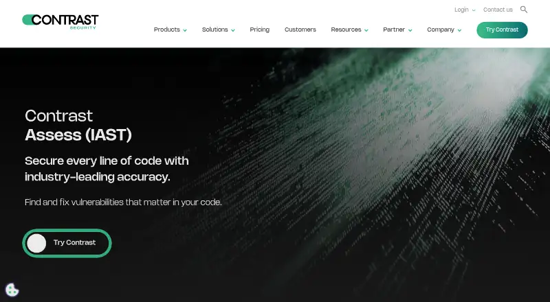The Contrast Assess homepage