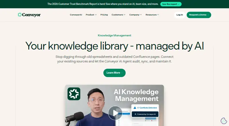 The Conveyor homepage