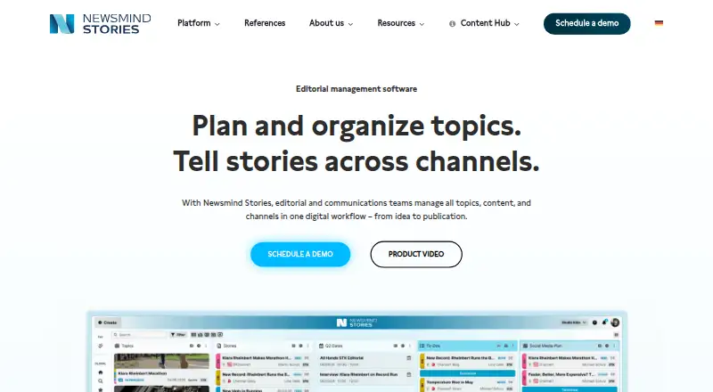 The Newsmind Stories homepage