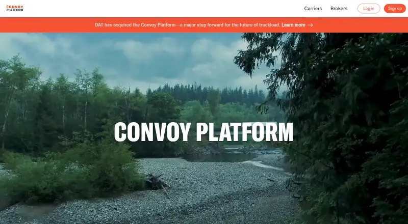 The Convoy Platform homepage
