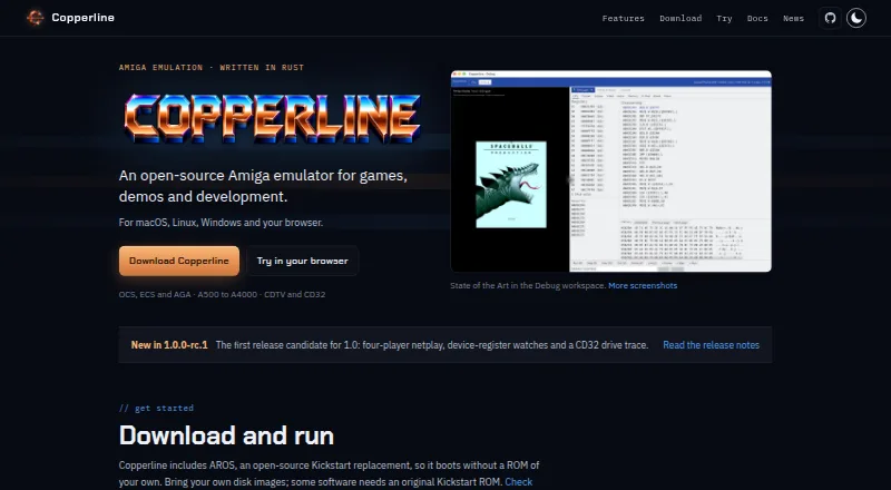 The Copperline homepage