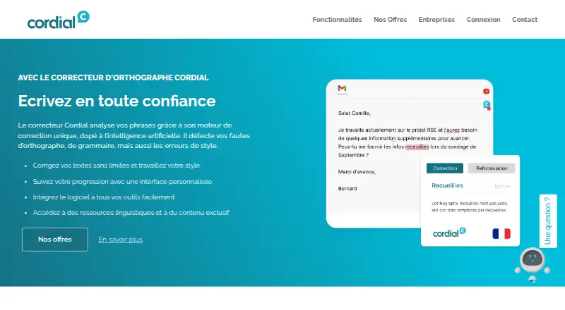 The Cordial homepage
