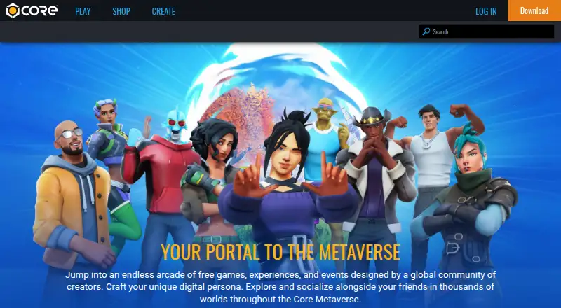 The Core homepage