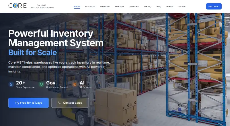 The CoreIMS homepage
