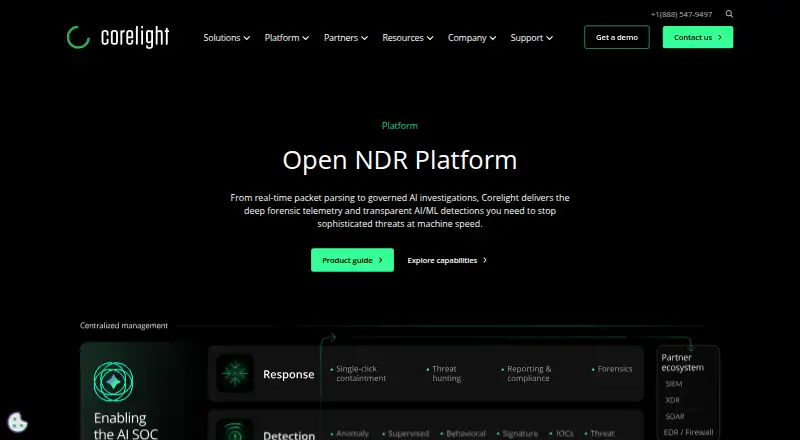 The Corelight Open NDR homepage
