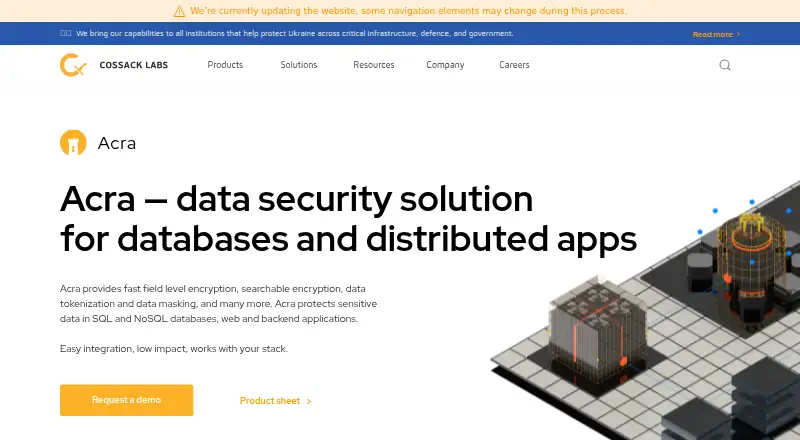 The Acra homepage
