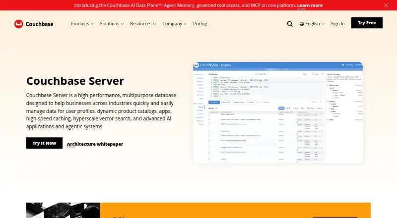 The Couchbase Server homepage