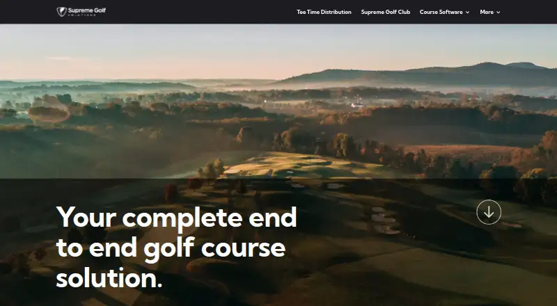 The Supreme Golf for Courses homepage