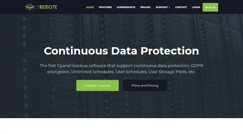 The CPRemote homepage