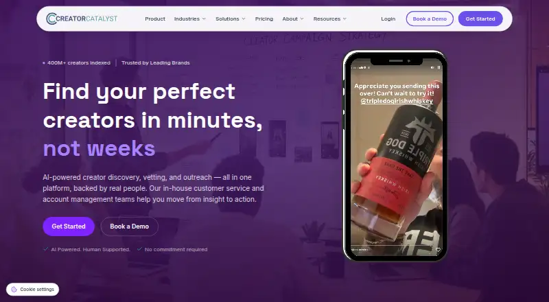 The CreatorCatalyst homepage