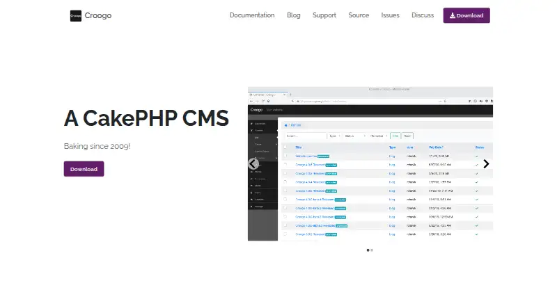 The Croogo homepage