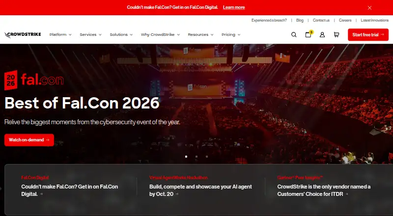 The CrowdStrike Falcon Sandbox homepage