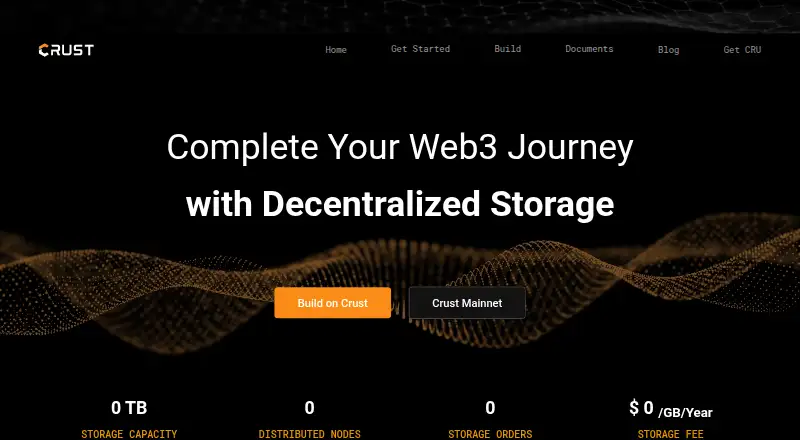 The Crust Network homepage