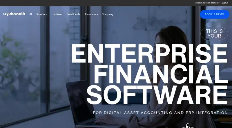 The Cryptoworth homepage