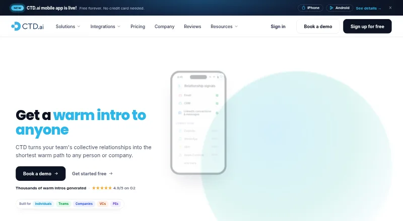 The Connect The Dots homepage