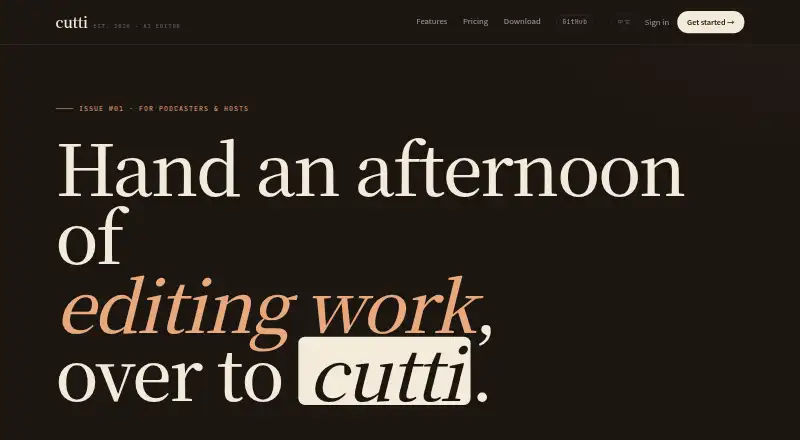 The cutti homepage