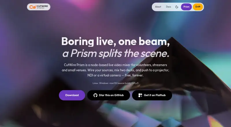 The CutWire Prism homepage