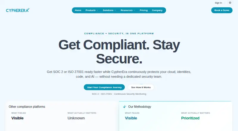 The CypherEra homepage