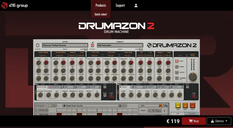 The Drumazon 2 homepage