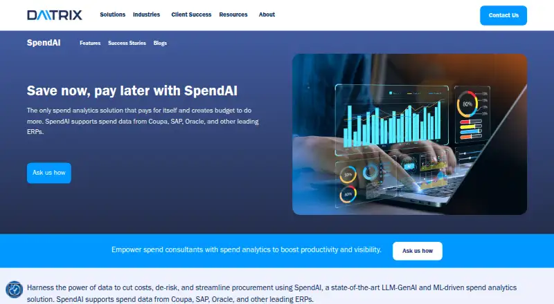 The SpendAI homepage