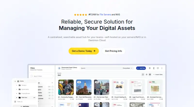The Daminion homepage