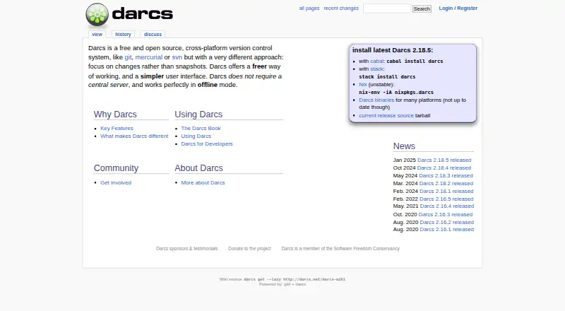 The Darcs homepage