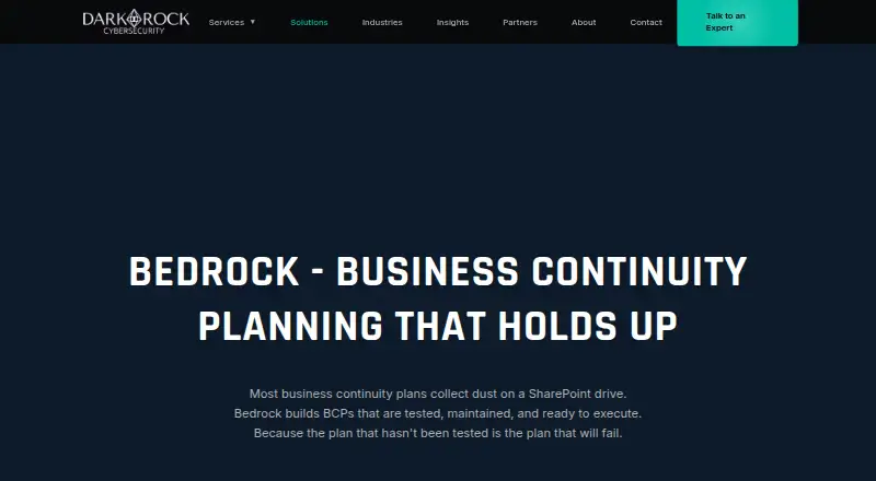 The Bedrock homepage