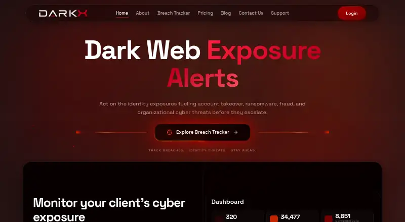The DARKX homepage